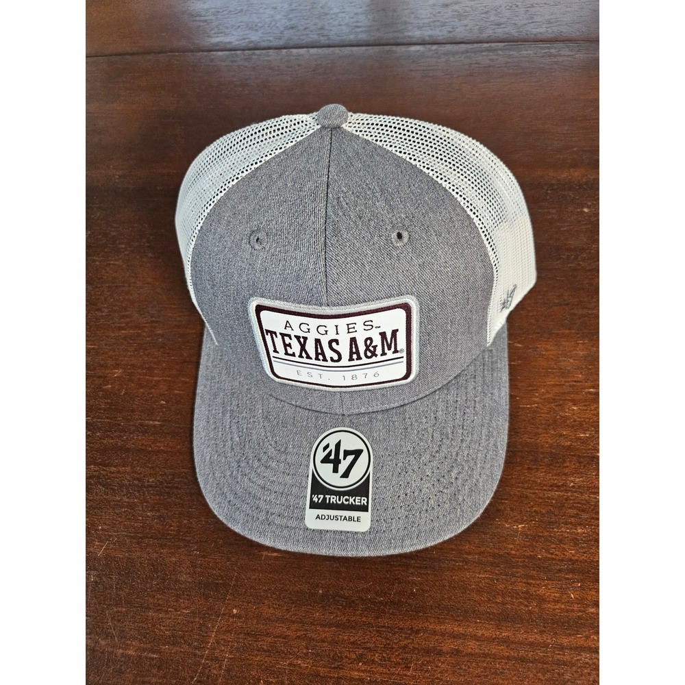'47 Trucker Hat Mens OSFM Grey Texas A&M Aggies Snapback Mesh Cap